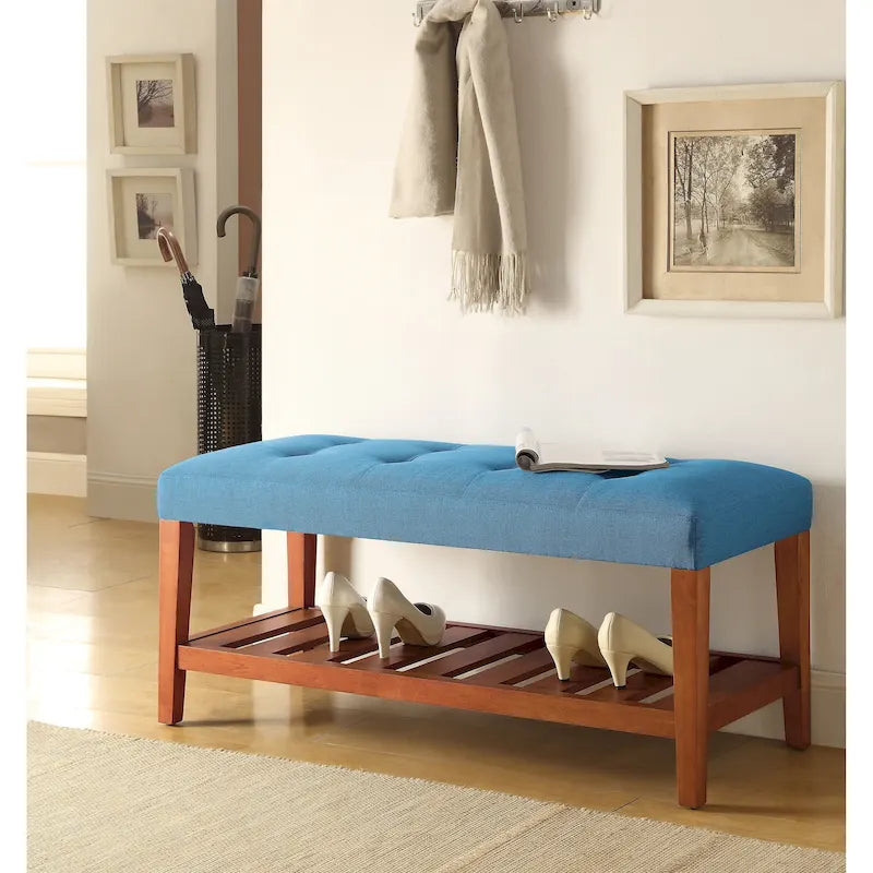 Gray & Oak Finish Bench