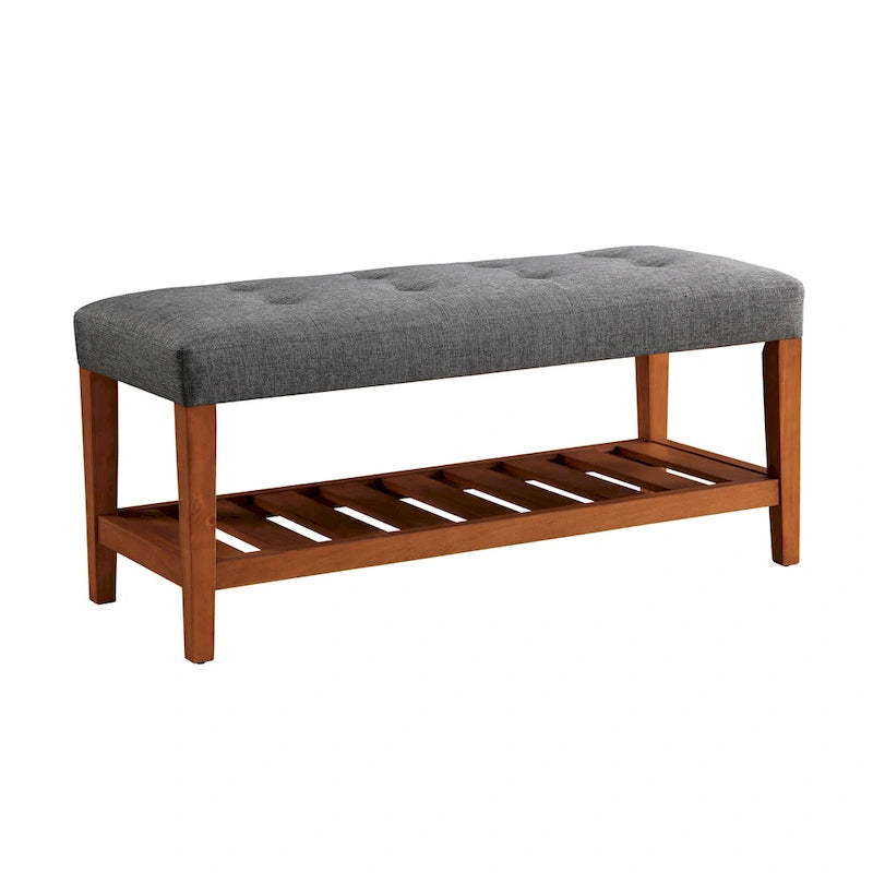 Gray & Oak Finish Bench