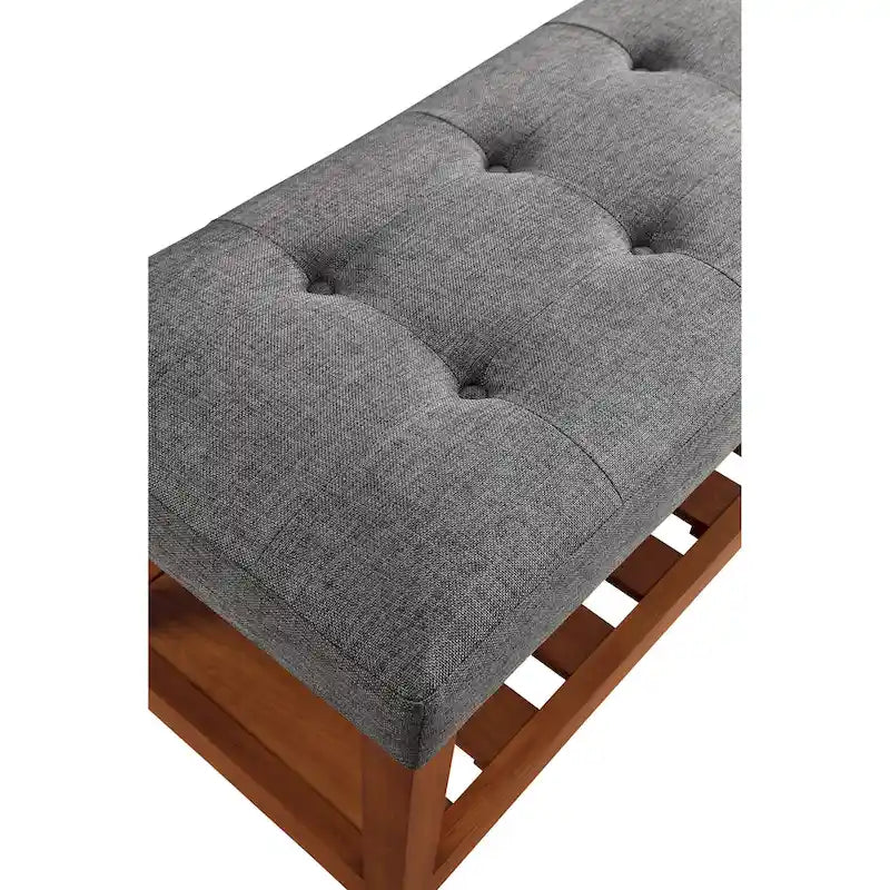 Gray & Oak Finish Bench
