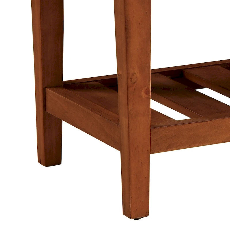 Gray & Oak Finish Bench