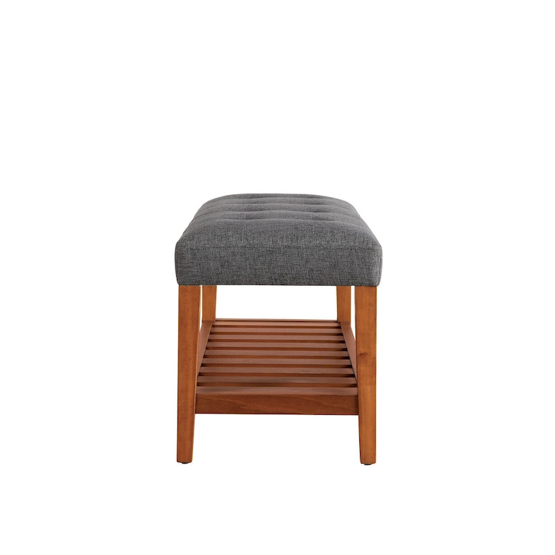 Gray & Oak Finish Bench