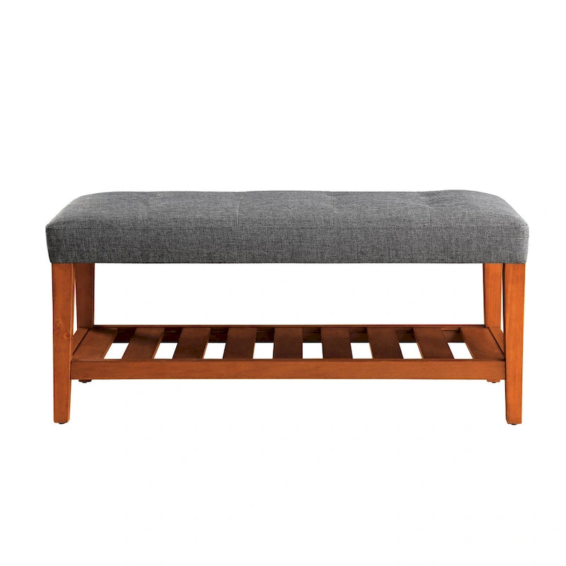 Gray & Oak Finish Bench