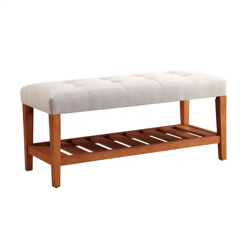 Gray & Oak Finish Bench