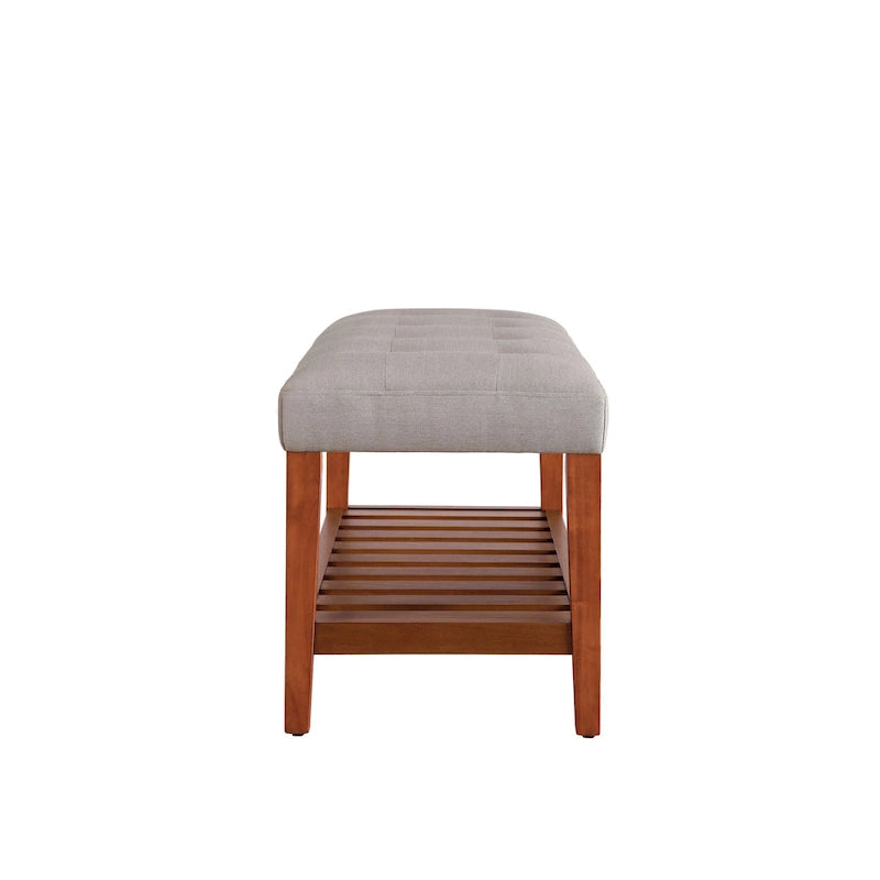 Gray & Oak Finish Bench
