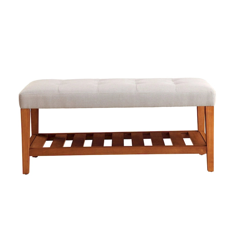 Gray & Oak Finish Bench