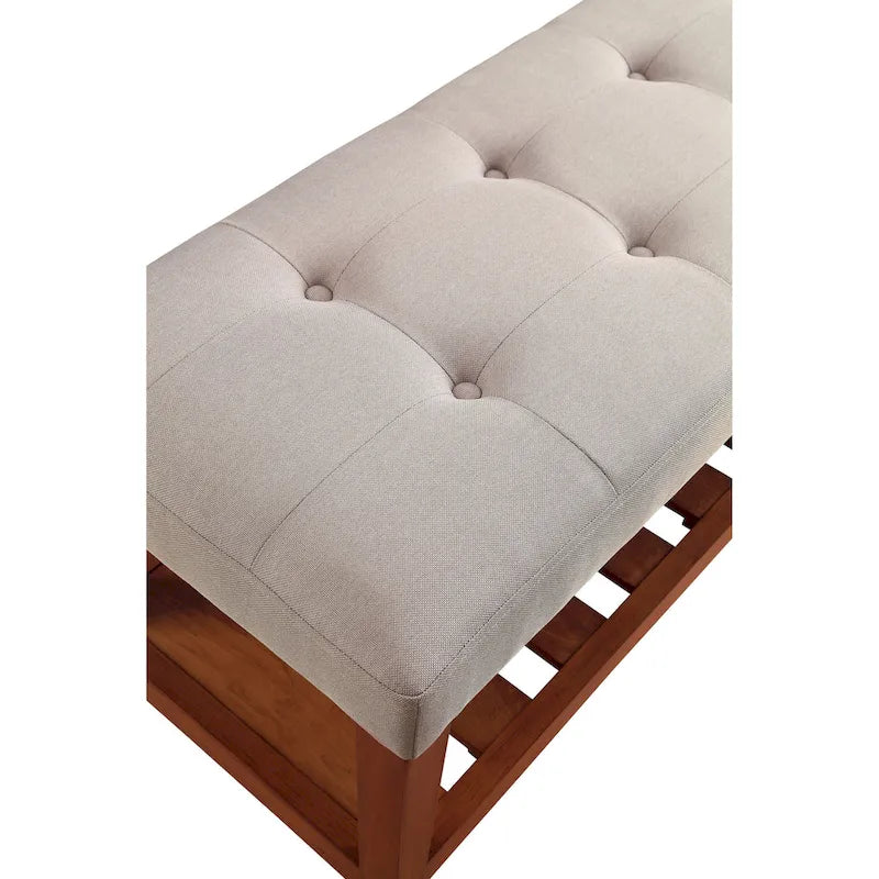Gray & Oak Finish Bench