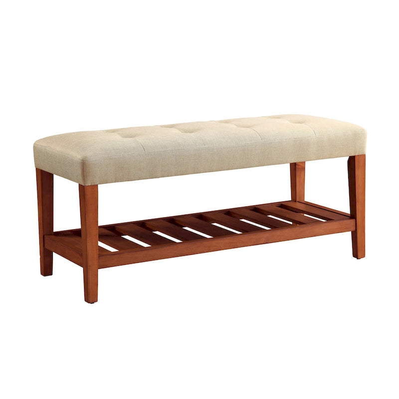 Gray & Oak Finish Bench