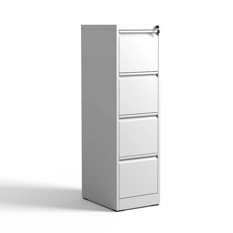 4 Drawer Metal Vertical File Cabinet with Lock Office Home Steel Vertical File Cabinet for A4 Legal/Letter Size