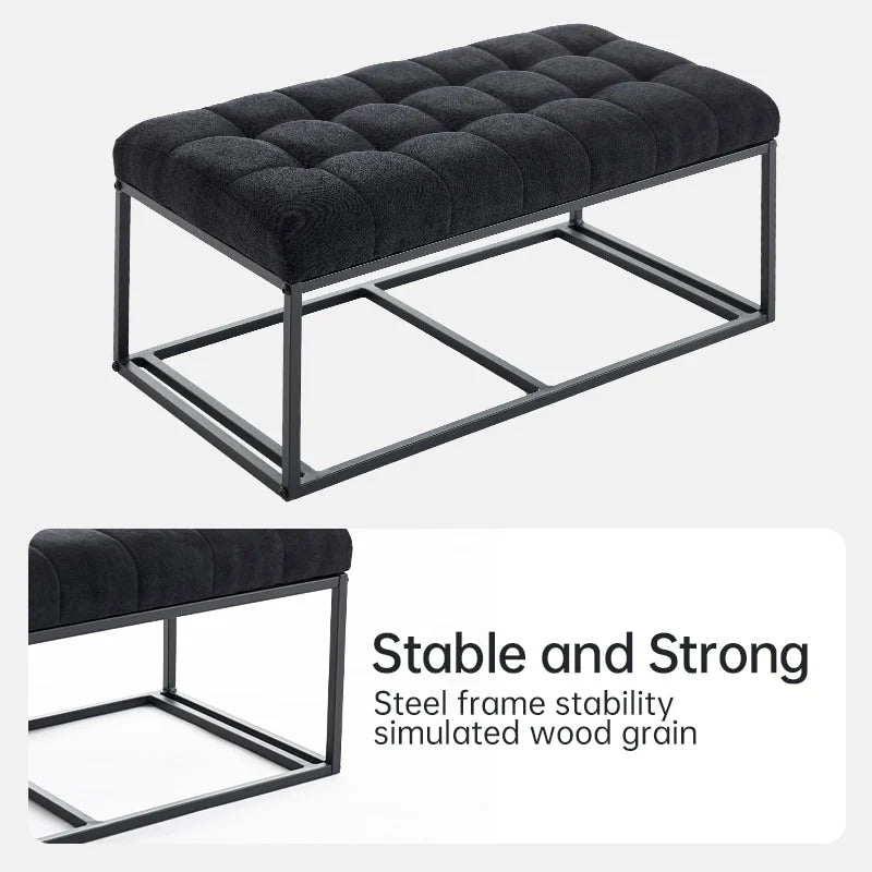 Storage Ottoman Bench, Foot Rest with Legs, 16 x 30 x 16.1 Inches, End of Bed Bench, Storage Chest, Load up to 660 lb