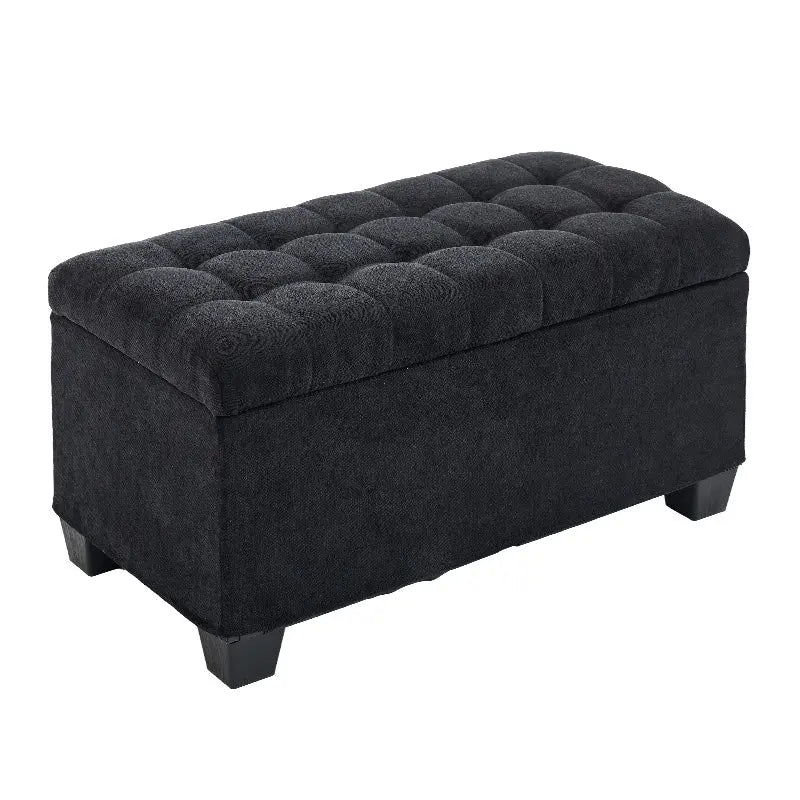 Storage Ottoman Bench, Foot Rest with Legs, 16 x 30 x 16.1 Inches, End of Bed Bench, Storage Chest, Load up to 660 lb