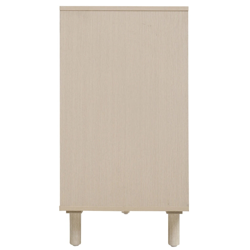 Engineered Rattan Buffet Sideboard Accent Storage Cabinet, Natural