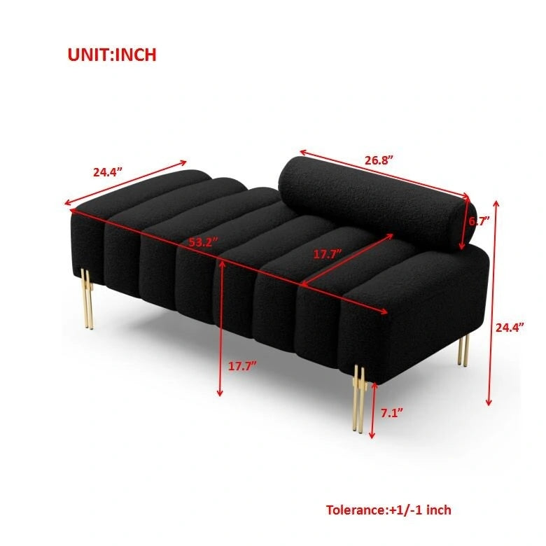 Width Modern End of Bed Bench