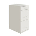 Space Solutions 18 Deep 3 Drawer Metal File Cabinet, Pearl White