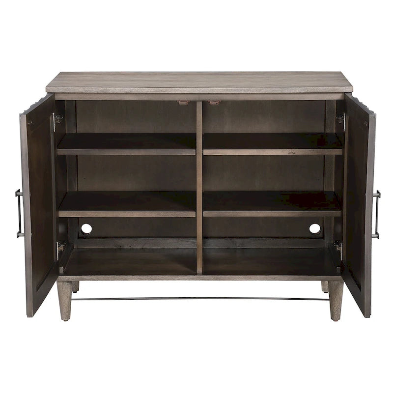 Uttermost Shield Grey Oak 2-door Cabinet