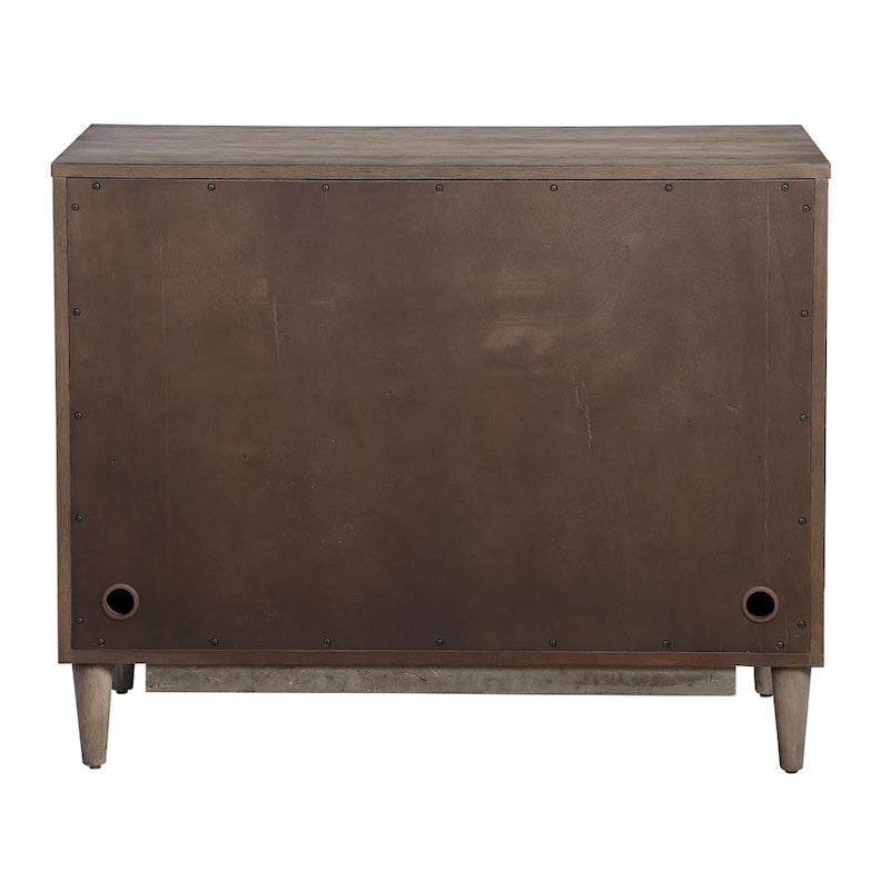 Uttermost Shield Grey Oak 2-door Cabinet