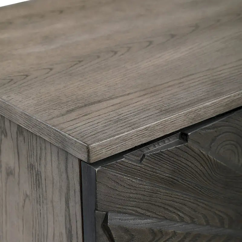 Uttermost Shield Grey Oak 2-door Cabinet
