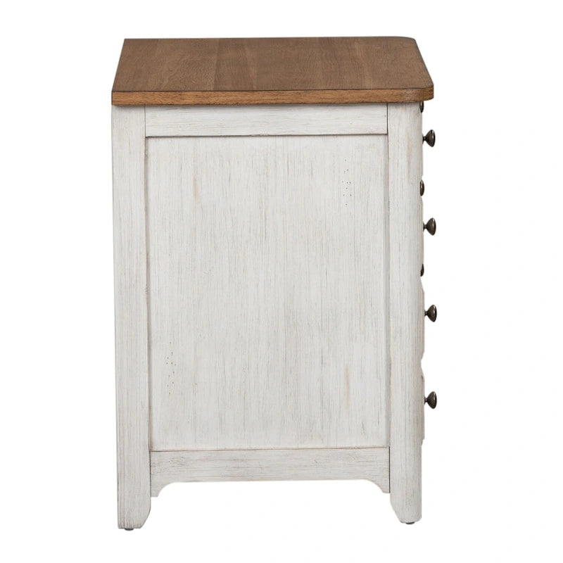 Farmhouse Reimagined Antique White with Chestnut Lateral File