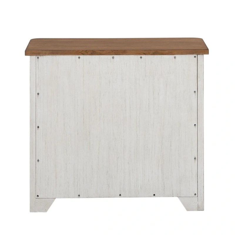 Farmhouse Reimagined Antique White with Chestnut Lateral File