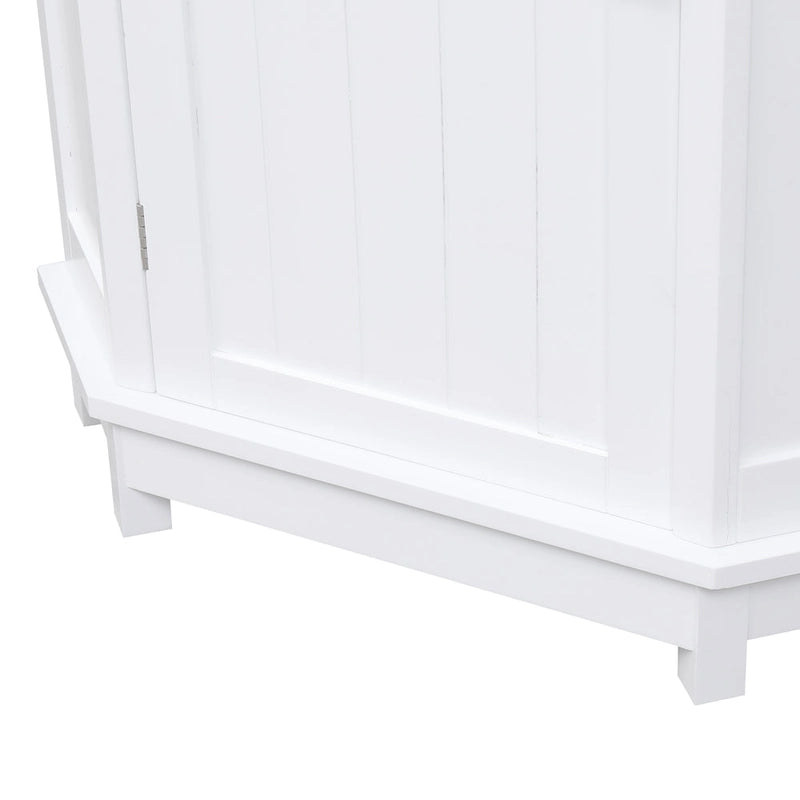 Triangle Corner Storage Cabinet with Shelf - N/A