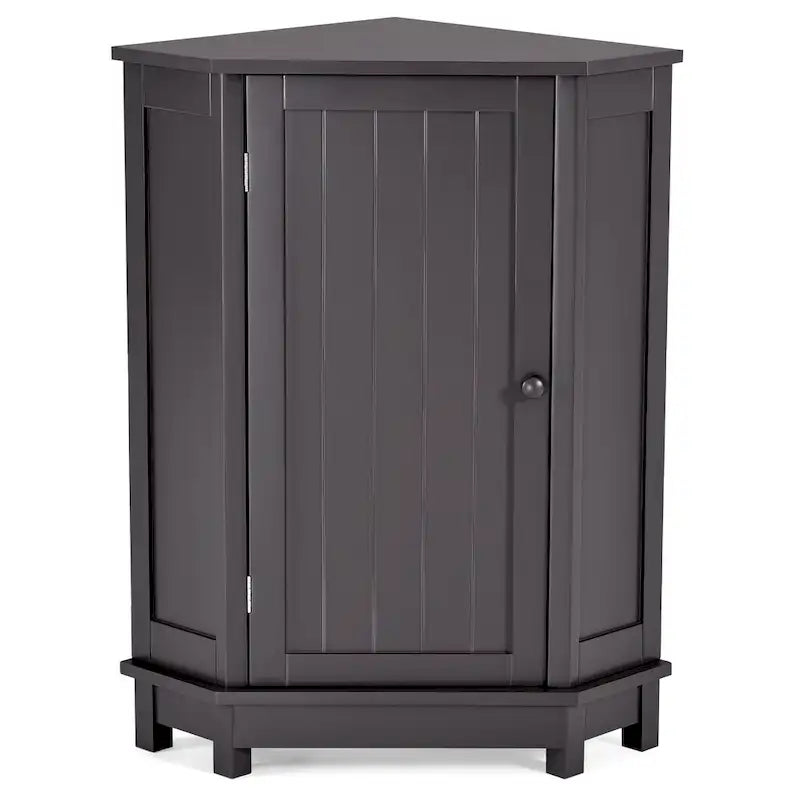 Triangle Corner Storage Cabinet with Shelf - N/A