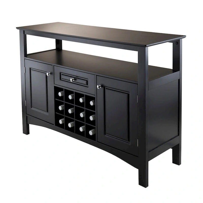 Jasper Buffet Cabinet, Black - 45.75 x 15.75 x 32.13 inches