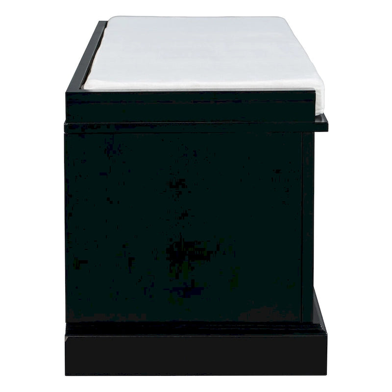 Storage Bench with 2 Drawers and 2 Cabinets, Shoe Bench with Removable Cushion for Living Room, Entryway