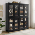 Crosley Essen 2Pc Glass Door Kitchen Pantry Storage Cabinet Set