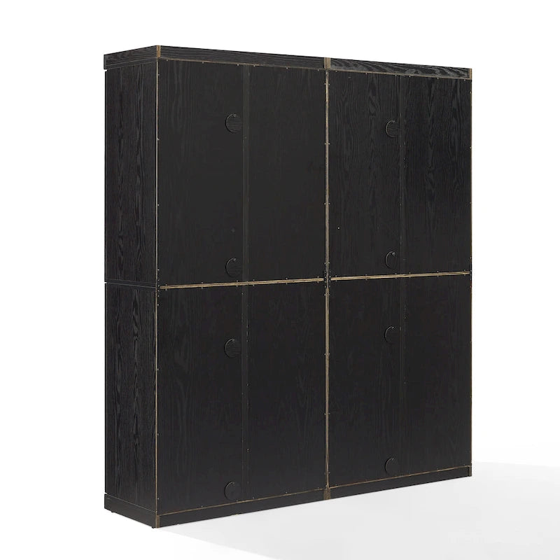 Crosley Essen 2Pc Glass Door Kitchen Pantry Storage Cabinet Set