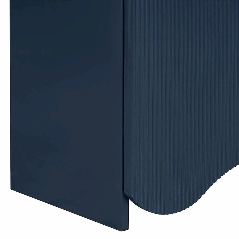 Four-Door Cabinet with Vertical Stripes and Wavy Design