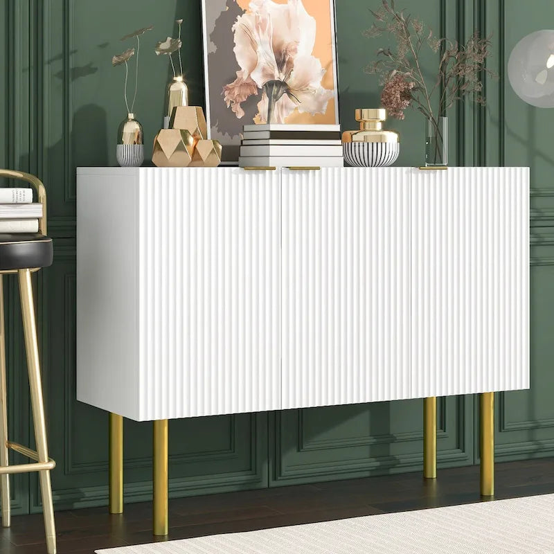 Modern Simple Sideboard Cabinet with Adjustable Shelves for Living Room, Dining Room