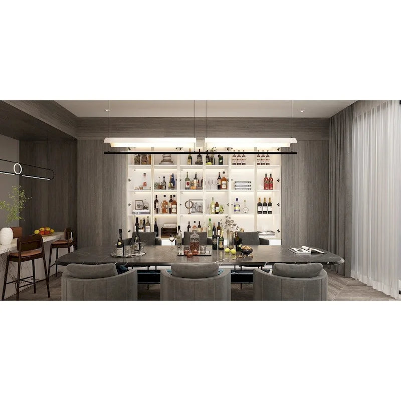 Sleek Tall Modular Display Cabinet with LED Lighting