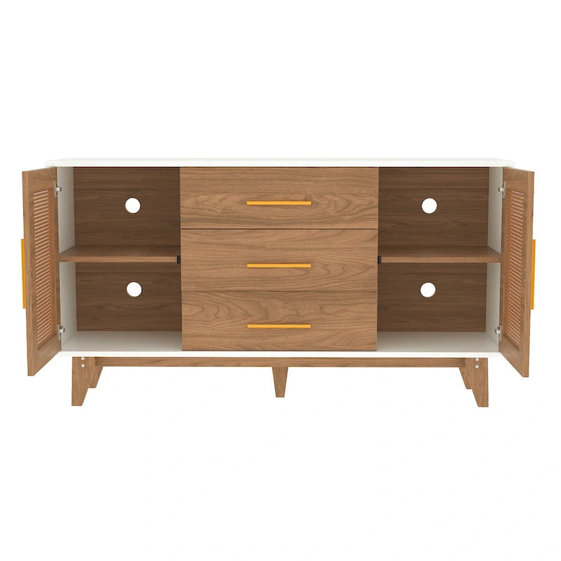 59 inch rattan storage cabinet