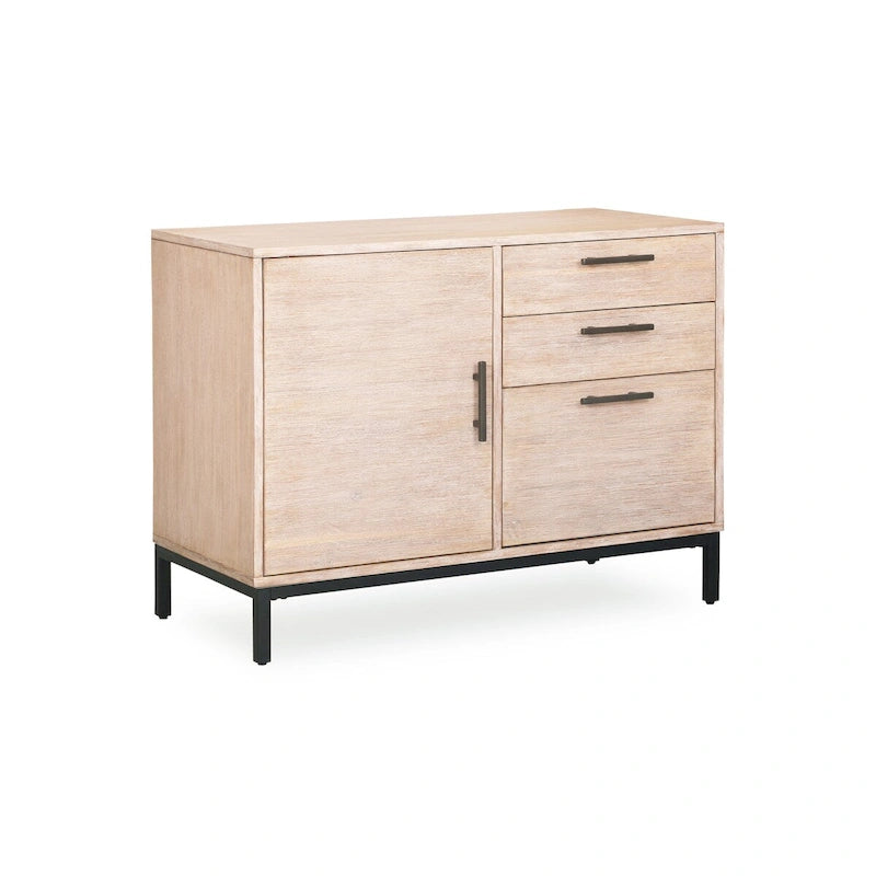 Rye Studio Cassia Home Office Filing Cabinet in Mountain White Wood Veneer