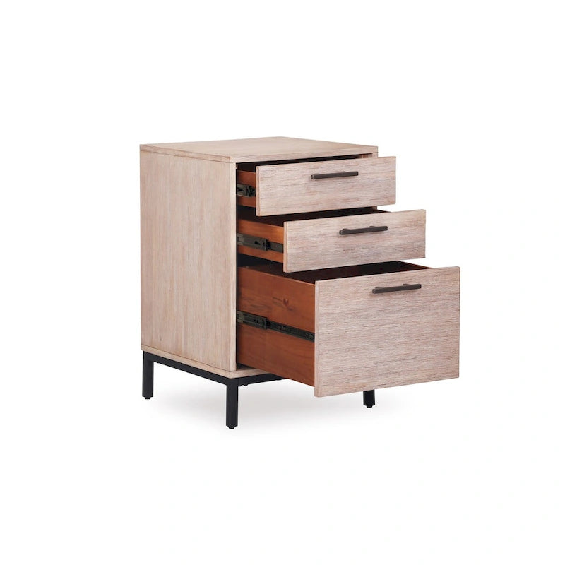 Rye Studio Cassia Home Office Filing Cabinet in Mountain White Wood Veneer
