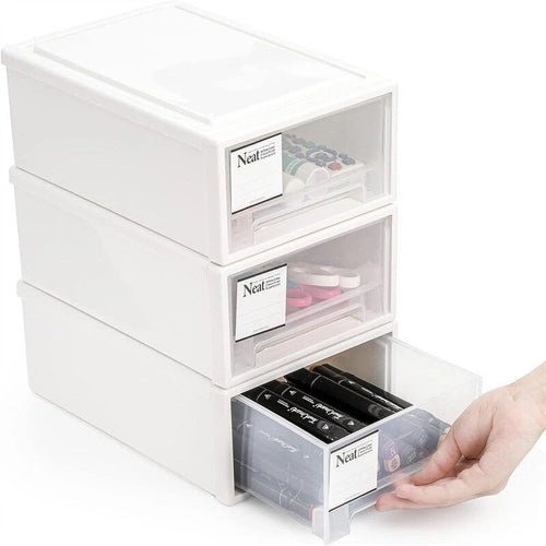 3 Pack Drawer Stackable Storage