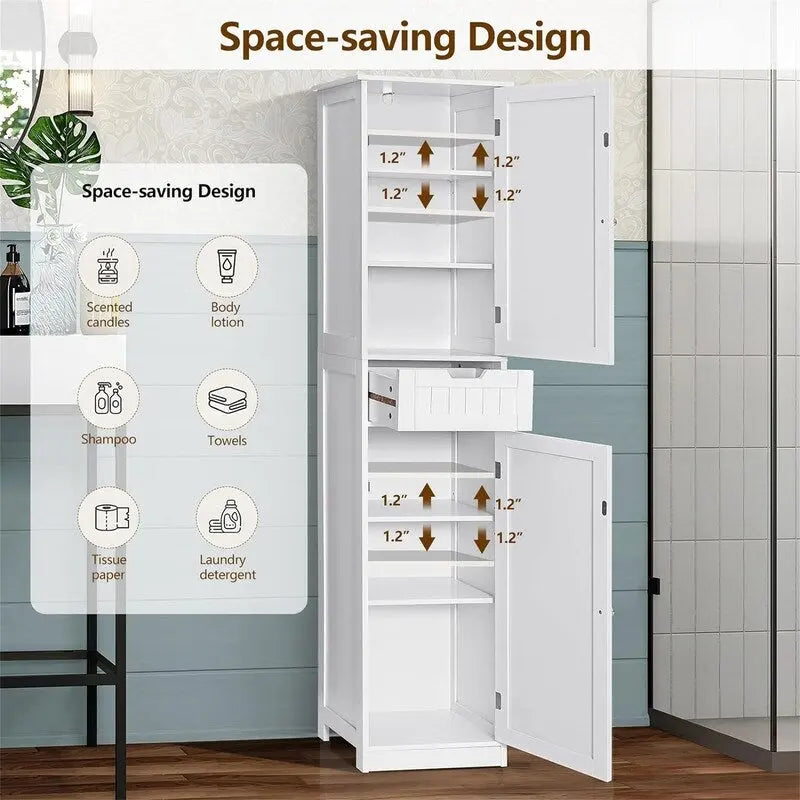 Bathroom Storage Cabinet with 2 Doors