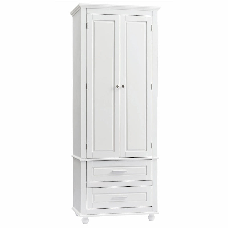 Tall Storage Cabinet with Two Drawers