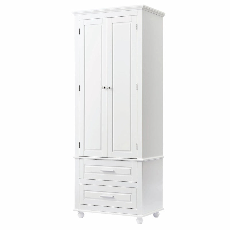 Tall Storage Cabinet with Two Drawers