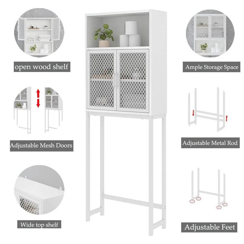 Bathroom Organizer Over Toilet - 9.06D x 24.8W x 65H