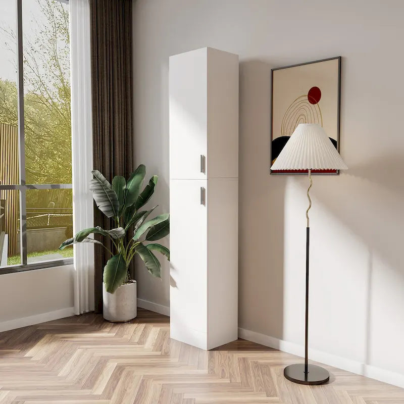 Freestanding Cabinet with Inadjustable Shelves - 13.78*11.50*74.80