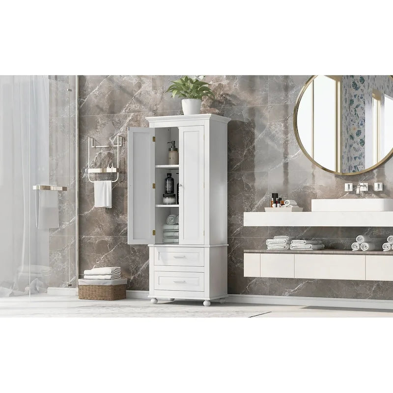 Bathroo Storage Cabinet with Two Drawers