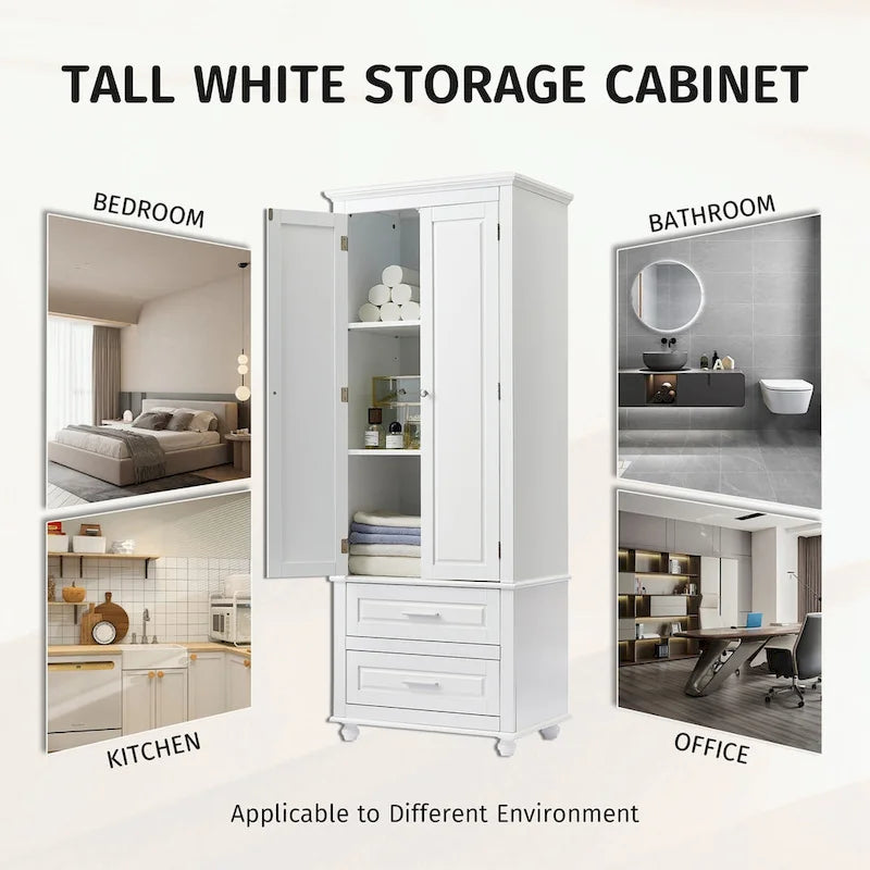 Bathroo Storage Cabinet with Two Drawers
