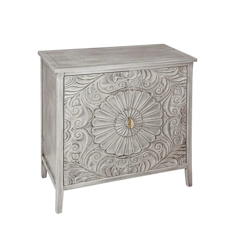 Light Grey 30.71 in. H Storage Cabinet with Shelves - 31.50 x 14.97
