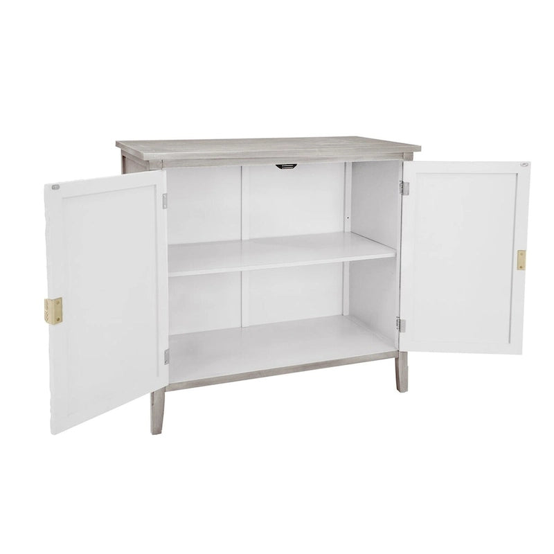 Light Grey 30.71 in. H Storage Cabinet with Shelves - 31.50 x 14.97