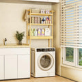 Over Toilet Shelf Space-saving Bamboo Bathroom Cabinet Rack Adjustable